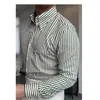 Camisas de la Serie Seersucker, Casuales y con Estilo, con Botones Retro y Cuellos Amplios, Versátiles para el Uso Diario, con un Estilo Moderno para Hombres