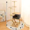 Estrutura de escalada para gatos, árvore para gatos, casa para gatos, cápsula espacial multifuncional grande integrada, villa para gatos, prateleira para gatos, suprimentos para animais de estimação