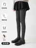 Leggings Cinza Feminino Outono Inverno Novo Estilo Artefato de Perna Nua Pressão Emagrecimento Espessado com Veludo Quente Pode Ser Usado Fora Meia-calça