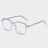 Montura de gafas TR90 ultraligera retro caja luz azul espejo plano miopía para hombre y mujer