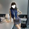 Lingerie Sexy para Mulheres, Uniforme de Secretária Ol Estilo Abstinência, Saia Bodycon, Conjunto Erótico Puro Desejo Paixão Sem Remoção