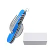 Set Multifuncional Desmontable de Seis Piezas: Cuchillo, Tenedor y Cuchara, Set Plegable de Cuchillo y Tenedor, Cuchillo Multifuncional, Cuchillo de Regalo