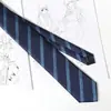 Corbata Rayas Rojas Perezosa Sin Planchar Color Café Marrón Estilo JK Academia Japonesa Corbata para Mujer Material Escolar Corbata Azul Anudada a Mano