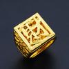Nuevo anillo de hombre dominante de oro grueso anillo de dragón anillo cuadrado abierto anillo de latón chapado en oro fabricantes al por mayor