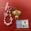 Llavero de tela con logo de empresa personalizado Cadena para teléfono móvil Angela Lámina de oro puro Oro 999 Regalo de aniversario