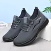 Zapatos de una sola capa para Primavera y Otoño Zapatos Tejidos Voladores Nuevos para Hombre Talla Grande Zapatos de Hombre Tenis Casual Transpirables Sin Olor Zapatos para Correr