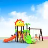 Parque de Diversões Grande Deslizador Externo Combinação de Tobogãs Equipamento de Playground Externo Comunitário Instalações de Brincadeiras Infantis