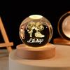 Cielo Estrellado Sistema Solar Bola de Cristal Tallada 3D Luz Nocturna Adorno de Escritorio Regalo para Novia Día de San Valentín Chino Bola de Cristal
