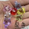 Contas de cubo de água com corte de diamante de 16 mm, faça você mesmo, chaveiro, pingente, material de contas, acessórios de joias