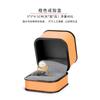 Caja de joyería de cuero redondeada personalizada de fábrica, caja de almacenamiento de joyas bicolor, caja para anillos, pulseras, colgantes con borde negro, personalizada