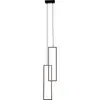 Lámpara de Araña Minimalista para Escalera Moderna Simple Creativa Marco Cuadrado Negro Lámpara Hueca para Villa Sala de Estar Dúplex Lámpara de Araña Grande