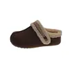 Zapatillas de Felpa de Algodón para Mujer, Estilo Dulce, Suela Plana, Lazo, Nuevas para Otoño e Invierno, Cálidas para Exteriores, Estilo Hada