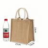 Bolsas Tote de Tecido de Juta Laminado Personalizadas com Logo, Sacolas de Linho Não Impressas para Presente e Publicidade, Venda por Atacado de Grande Capacidade