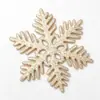Decorações de Natal 10CM peças de floco de neve, peças de floco de neve de plástico com glitter, ornamento pendurado de floco de neve oco para decoração de árvore de Natal