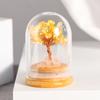 Natural amarelo roxo pó cristal cascalho tampa de vidro micro paisagem árvore de cristal crianças popular ciência casa decoração decoração ornamentos