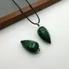 Collar Colgante de Piedra Natural Más Vendido Transfronterizo 15*30mm Piedra Natural Hexaédrica Forma de Gota de Agua Piedra de Tigre Joyería DIY