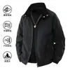 2025 Nuevas Explosiones Chaqueta Retro Americana 3D para Hombre Primavera y Otoño Cuello Impermeable Combinación de Colores Exterior Versátil Flying