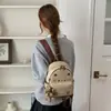 Mochila de Gato de Dibujos Animados de Gran Capacidad, Moda Elegante, Temperamento Simple, Estudiante Escolar, Otoño 2026, Mochila para Mujer