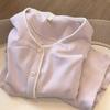 Fábrica de Origen Otoño e Invierno Nuevos Pijamas para Mujer Traje Cálido de Terciopelo Color Sólido Estilo Japonés y Coreano Ropa Casual para el Hogar para Salir