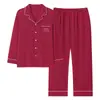 Pijama vermelho para homens, adequado para o ano do zodíaco, estilo primavera e outono, cardigã de manga longa 100% algodão, tamanho grande, roupa de casa 100% algodão para outono e inverno