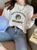 Camiseta Básica de Algodón Puro con Cuello Redondo y Mangas Largas para Mujer, Adecuada como Capa Interior, Diseño de Principios de Primavera y Otoño, Top Estilo Coreano