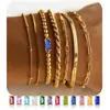 Conjunto de 7 Piezas de 12 Piedras de Nacimiento Transfronterizo, Pulsera, Estilo Unisex Moderno y Sencillo, Joyería Dorada Apilable para Mujeres
