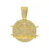 Collar Cubano para Hombre Tk de Venta Caliente Transfronteriza Colgante Rey de Reyes Full Diamond Collar Largo Hip-Hop Americano