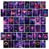 50 Tarjetas de Decoración de Pared Moradas de Amor Soñadoras Tarjetas Postales Transfronterizas de Amazon Tarjetas de Felicitación Tarjetas de Pared Decorativas