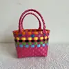 Novo produto: Bolsa de Piquenique, Cesta de Legumes de Verão, Bolsa Quadrada Pequena Xadrez Colorida de Nicho, Lembrança, Bolsa de Mão Infantil