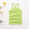 Chaleco de Algodón Puro para Niños Verano Sin Mangas Color Sólido Camiseta sin Mangas para Niños Camisola Pequeña para Niñas Camiseta Interior para Niños Pequeños