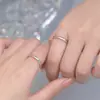 Anillos de Pareja Originales de Plata Pura S999 tipo Puzzle con un Diseño Simple y de Alta Gama, Estilo Artístico y Suave, Adecuados para Combinar con Accesorios para Manos, Disponibles para Dropshipping