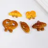 Fofo Desenho Animado Pão Água Alcalina Nó Croissant Pingente Divertido Chaveiro Pingente DIY Material Pequenos Acessórios Venda por Atacado