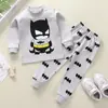 Conjunto de Roupas de Outono para Crianças Novo Algodão Puro Roupas de Outono Calças de Outono Pijamas de Outono para Meninos Roupas de Casa para Bebês Meninas Roupas Infantis Venda por Atacado