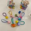 Paquete de 10 lindas bandas para el cabello de color caramelo, anillos para el cabello con forma de corazón para niñas, accesorios coreanos para el cabello de niñas.