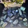 Labradorita Natural en Bruto Piedra Preciosa Luz Arcoíris Decoración de Escritorio Piedra de Visualización para Acuario Adornos de Cristal Venta al por Mayor