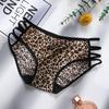 Comércio exterior novo sexy vazado estampa de leopardo calcinha feminina respirável renda fio dental elástica cintura baixa calça T 204