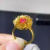 Popular Anel de Prata Esterlina com Opala Natural de Luxo para Mulheres com Abertura Ajustável Pedra Principal 7X9Mm Fabricante