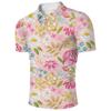 Nova Camisa Polo Masculina Europeia e Americana 2024 Estampa Digital 3D Gola Lapela Manga Curta Camiseta Fresca Casual Polo Masculina