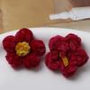 Ins Celebridad de Internet invierno felpa ganchillo flor pompón diy pendientes hechos a mano ropa de mujer broche Accesorios Mayoreo