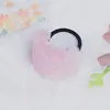 Cuerda para el pelo curva de imitación de pelo de conejo de color caramelo para niña, banda elástica simple para atar, popular en la red coreana, cuerda para el pelo linda de felpa