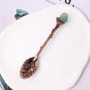 Cuchara de Piedra Bruta de Cristal Natural Cuchara Mezcladora Tallada Vintage Accesorios para Juego de Té Cuchara de Postre Artesanías de Cristal Venta al por Mayor