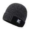 Sombrero para hombre versátil otoño e invierno cálido gorro de punto nuevo para exteriores grueso a prueba de frío con forro polar protección para las orejas sombrero de lana
