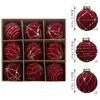 Bola de Natal Aveludada Mais Vendida na Amazon Transfronteiriça 8cm Ornamento Pendurado Pintado de Veludo Decorações de Natal Venda Direta de Fábrica