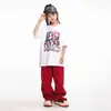 Roupas Modernas Infantis para Meninos e Meninas Dança de Rua Hip-Hop Marca de Moda de Rua Solta Hip-Hop Infantil Fantasias Legais para Apresentação