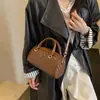Bolso de hombro versátil de moda, bolso estilo coreano 2026, bolso cuadrado pequeño tejido tipo almohada bowling para mujer