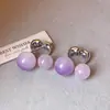 Pendientes Delicados de Flor Morada Dulce 2025 Nuevos Pendientes Únicos de Nicho de Lujo Ligero Pendientes Elegantes para Mujer