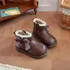 Zapatos de Cuero para Bebé Niña Otoño Invierno Suela Suave Botines Antideslizantes Zapatos de Princesa Zapatos para Caminar para Niños Pequeños 1-2-3 Años Zapatos para Niños