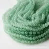 Cuentas Redondas de Jade Natural Hechas a Mano para Pulsera DIY, Collar, Joyería, Accesorios para Cuentas, Aventurina Verde, Cuentas Sueltas, Venta al por Mayor