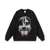 Camiseta Masculina Manga Curta Estampada Figura de Rua Rock Hip-Hop Europeia e Americana Marca Tendência Estilo Solto Preguiçoso Camiseta Curta Casual para Casal