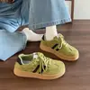 Tênis de Treino Alemão com Solado Grosso Estilo Hong Kong Retrô Feminino 2026 Outono Novo Tênis Branco ins Tendência Estudante Esportivo Casual Tênis de Skate